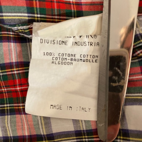 ICEBERG Men’s Plaid Button Down Shirt Sz XL - Picture 7 of 7